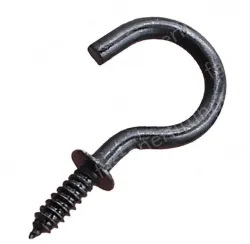 3/4 inch (Black Iron Cup Hook)