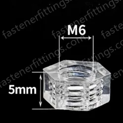 Nut PC Clear M6