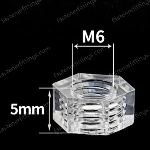 Nut PC Clear M6