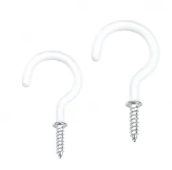 3/4 inch (white coated cup hook)