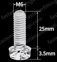 M6x25 (PC Clear Round Head Screw)