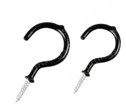1/2 inch (Black Plastic Hook)